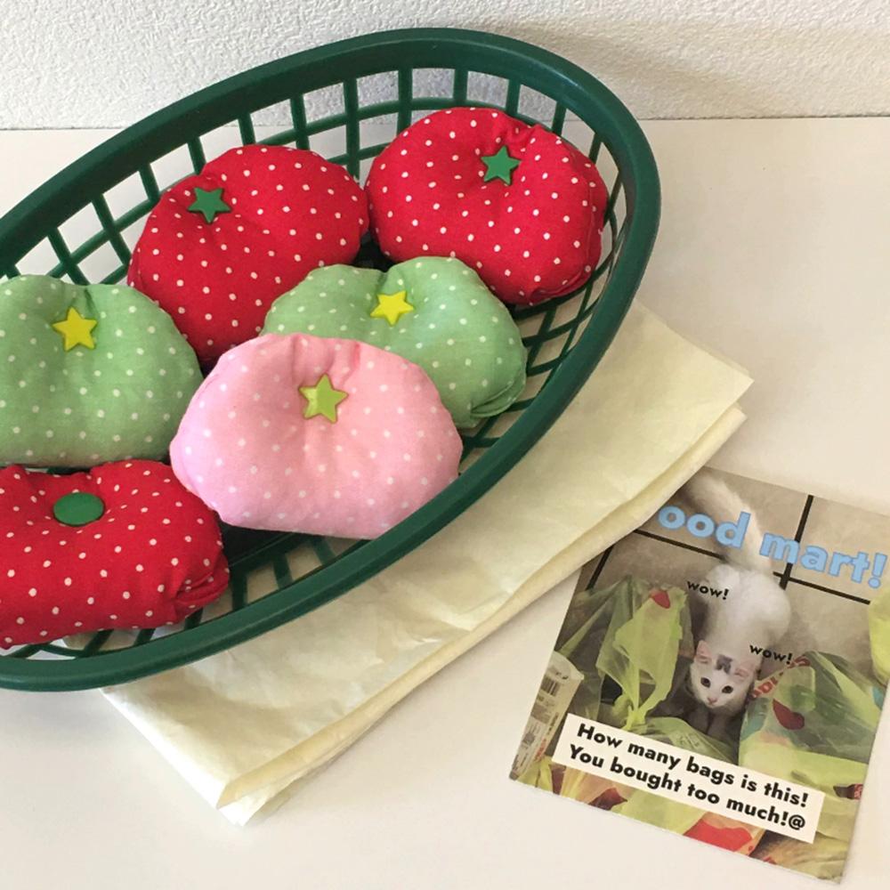 Тканевый органайзер для кабелей в виде помидора Органайзер для кабелей проводных наушников и данных Милое фото-украшение в виде помидора Многофункциональная застежка-органайзер