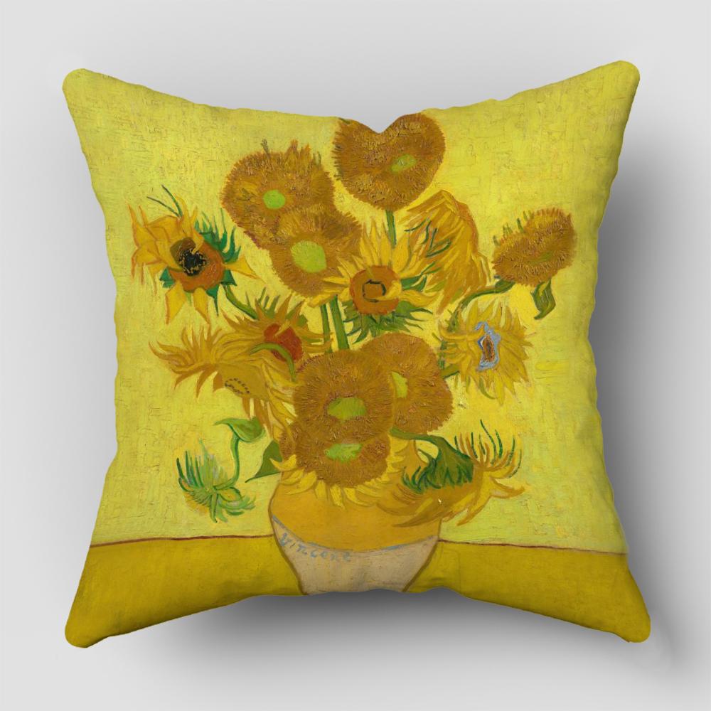 Коллекция принтов масляной живописи Ван Гога Декоративный узор Наволочка для дома Квадратный Декор для офиса Наволочка для подушки наволочки
