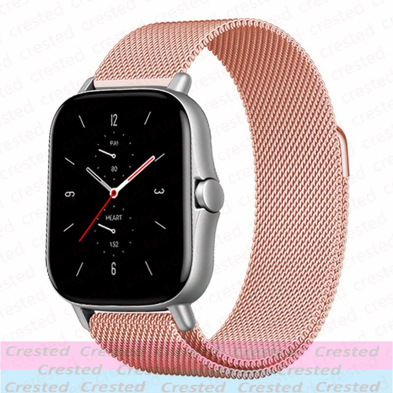 Миланский петлевой ремешок Для Amazfit GTS/2/2e/3/4/GTS2 Mini/GTR/47мм/GTR2/3/4/5/Pro stratos Браслет Amazfit bip 6 5 20мм/22мм ремешок