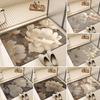 Легкий Роскошный Цветочный Дверной Коврик Супер Впитывающий Диатомовая Грязь Коврик для Ванной Комнаты Коврик для Кухни Противоскользящий Домашний Ковер для Прихожей