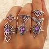 Girls' And Women's Ring Jewelry 7 Set Ring Combination Ring Set Ladies Ring
