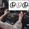 Наклейка-крышка на центр руля автомобиля, декоративная отделка, автоаксессуары для CT200H ES350 GX460 470 IS250 LS460 NX300 350