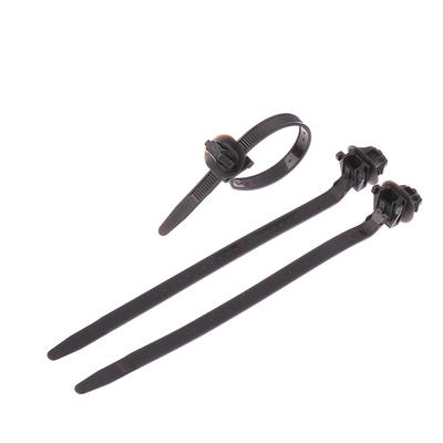 10 шт. Нейлоновые пластиковые хомуты для кабелей транспортных средств и мотоциклов, фиксирующие зажимы для жгутов проводов автомобиля, пуш-маунт, автокрепеж, черный цвет