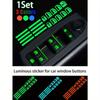 1Set Car Window Button Luminous Stickers Car Fluorescent Car Stickers Self-Adhesive Night Visibility Stickers Car Window Door Switch Fluorescent
