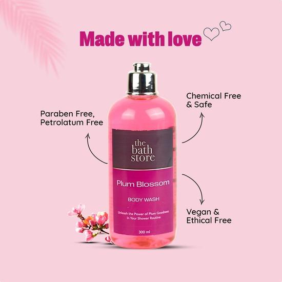 The Bath Store Plum Blossom Body Wash Гель для душа | Отшелушивающий гель для душа для сухой и жирной кожи | Жидкое мыло для ванны - 300 мл
