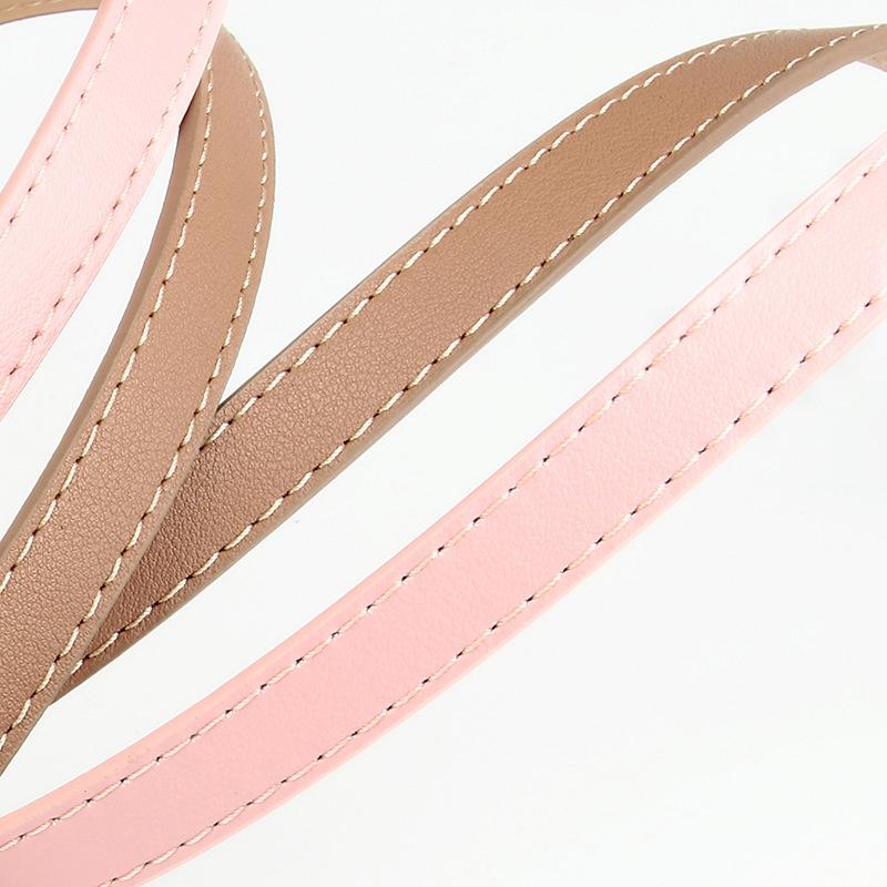 1Pcs 2.4X104Cm Women Belts Pu Leather Simple Metal Buckle Belt Girls Dress Jean Pants Waistband Belts For Lady Luxury Designer Brand