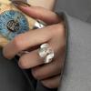 Personalized Skirt, Irregular Ring, Female Fashion, Versatile Temperament S925 Silver Plated Open Ring, Index Finger Ring