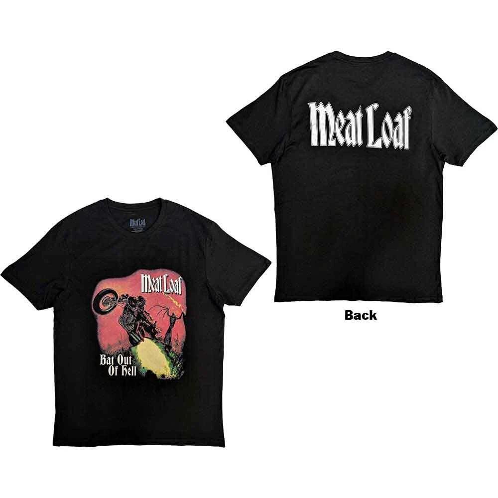Meat Loaf Bat Out Of Hell Cover T-Shirt Black New