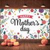 Grateful Mom Background Colorful Flowers Happy Mother's Day Banner Mother's Day Display Warm Tone Mother's Day Backdrop For Gift