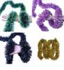 2m Christmas Tinsel Garland Shiny Hanging Garland Ornaments for Christmas Tree Party Supplies Indoor and Outdoor Decoration