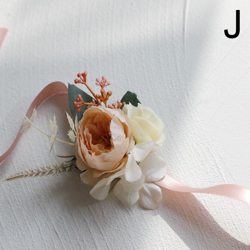 Wedding Corsage Wrist Flower Bridal Bridesmaid Brooch Bracelet Accessories Supplies