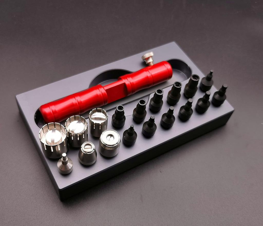 Металлический инструмент для снятия и установки заводной головки часов, насадка для снятия толкателя хронографа, набор инструментов для ремонта корпуса батареи для Rolex +