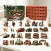 Festive Winter Scene Decor 2026 Christmas Tree Farm Advent Calendar, 24 Days Countdown Box with Mini Holiday Gift for Boys Figures And Accessories