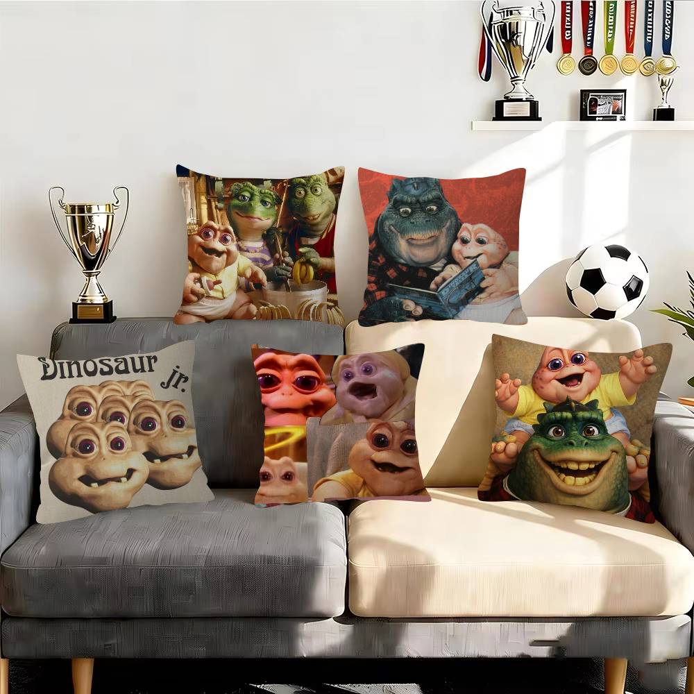 Baby Sinclair The Dinosaurs Square Decorative Room Aesthetics Pillow Case Home Decor Bedroom Sofa Bed Pillow Cover 45x45