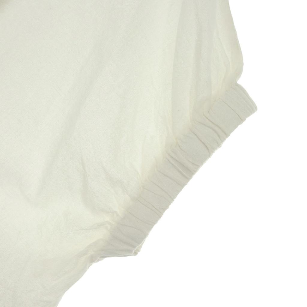 Неиспользованная женская футболка SM2 с коротким рукавом, собранная, цвет off white, б/у