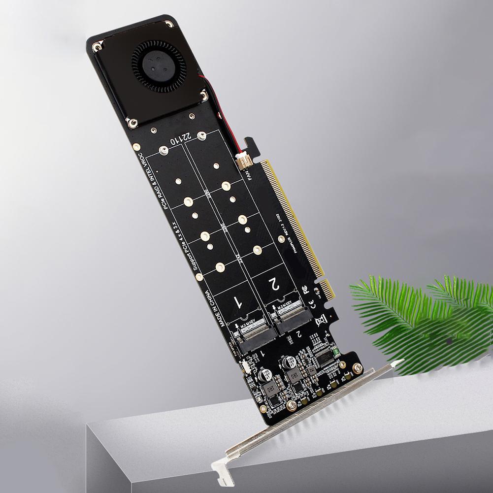 Плата расширения PCIeX16 на M.2, ключ M, 4 слота NVME M2, карта расширения NVME, адаптер 4x32 Гбит/с, поддержка M.2 SSD 2280/60/42/30