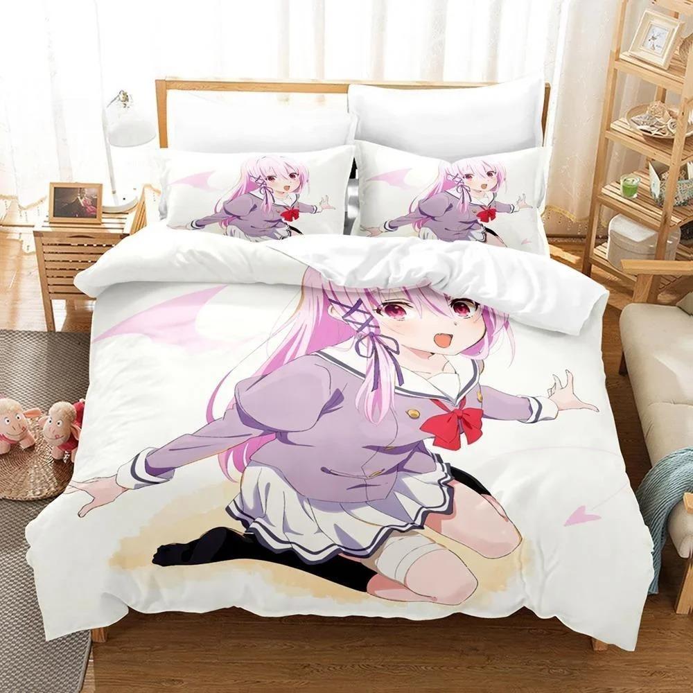 Комплект простыней с 3D-принтом и рисунком аниме Engage Kiss, комплект постельного белья Single Twin Full Queen King Size, комплект постельного белья для взрослых и детей, пододеяльники для спальни