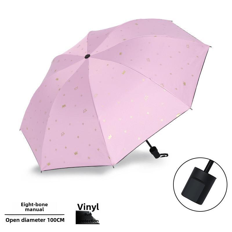 Компактный автоматический симпатичный солнцезащитный козырек и зонт с защитой от УФ-излучения для студентов - двойное использование для солнца и дождя