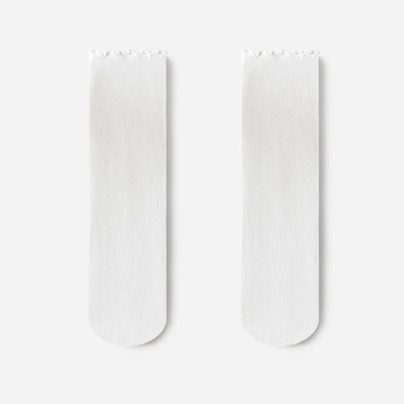 Женские дышащие кружевные носки с тонкими загнутыми краями и летним стилем «деревянные ушки», коллекция ворсовых носков 2024 года.