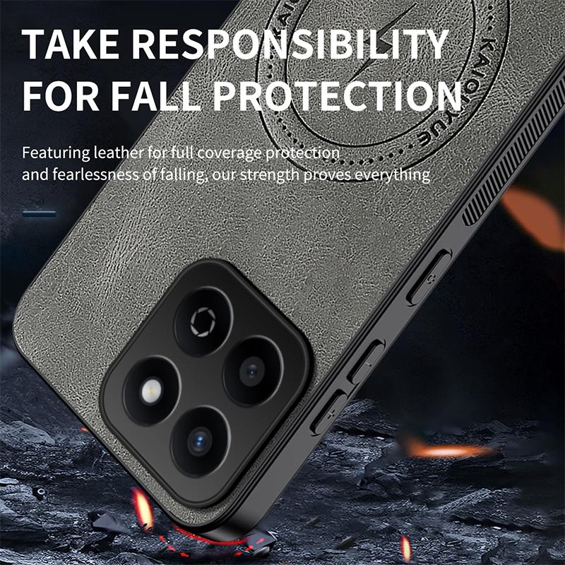 Модный кожаный силиконовый чехол с молнией для Honor X7C X8C X9C X7D X9D Магнитная беспроводная зарядка Противоударный чехол X9C Умный чехол