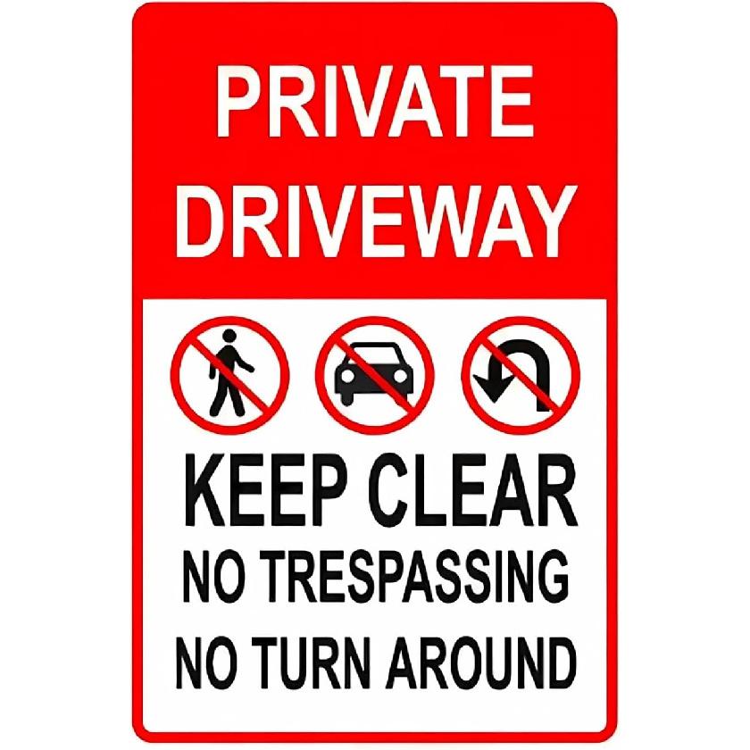 2 Pack No Parking Signs Do Not Block Driveway Signs,Unauthorized Vehicles Towed Away At Vehicle Owner's Expense Sign Easy to tall and Read,