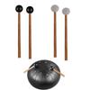 1Pair Steel Tongue Drum Mallets Glockenspiel Mallets Rubber Head Drumsticks Percussion Sticks with Wood Handle Enduring