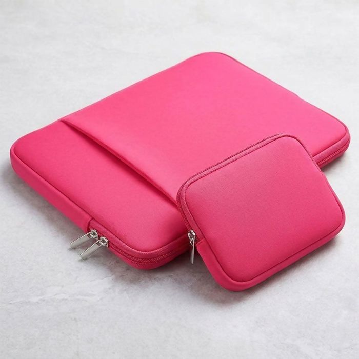 Housse Ordinateur 14" avec Poche et Pochette, pour MacBook Pro/Air Lenovo Surface Pro - Fuchsia