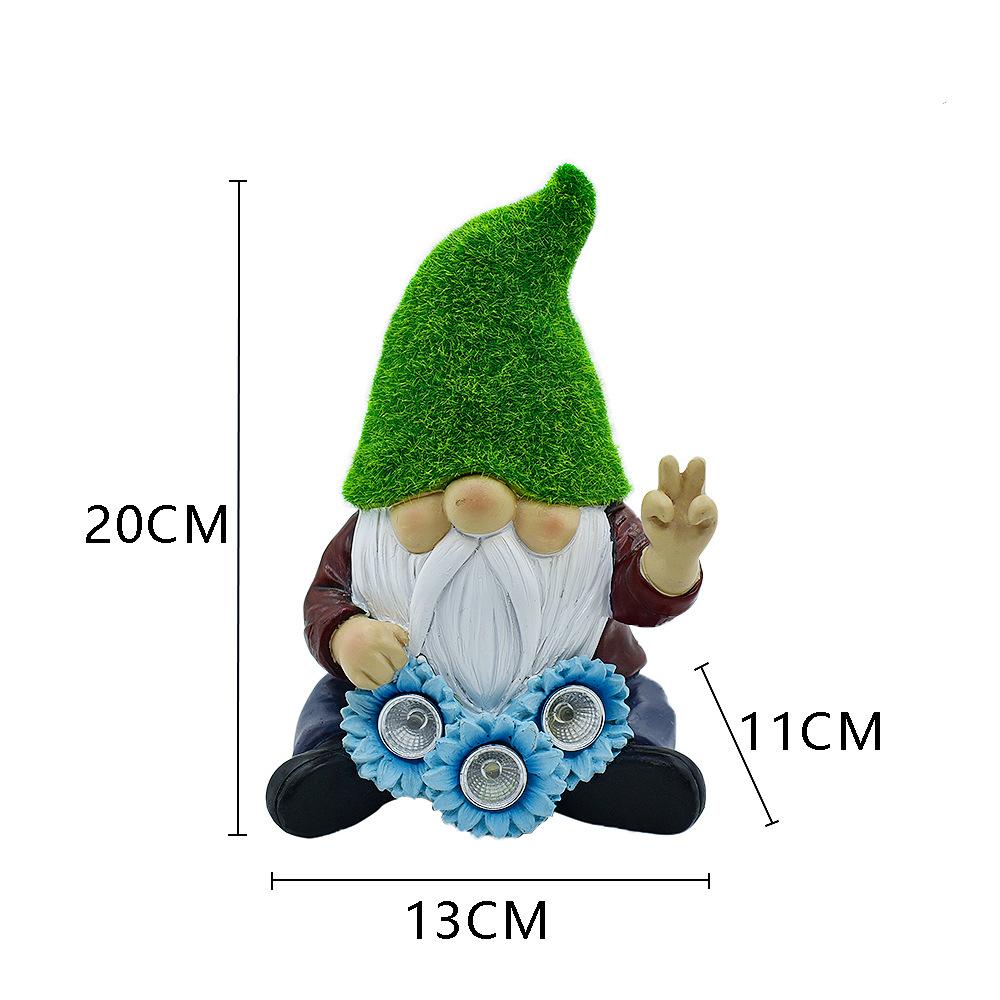 Открытый солнечный садовый орнамент гном карлик патио украшения изделия из смолы садовые фонари