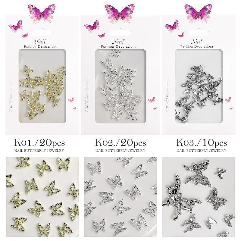 Nail Alloy Light Luxury Three-dimensional Butterfly Nail Accessories