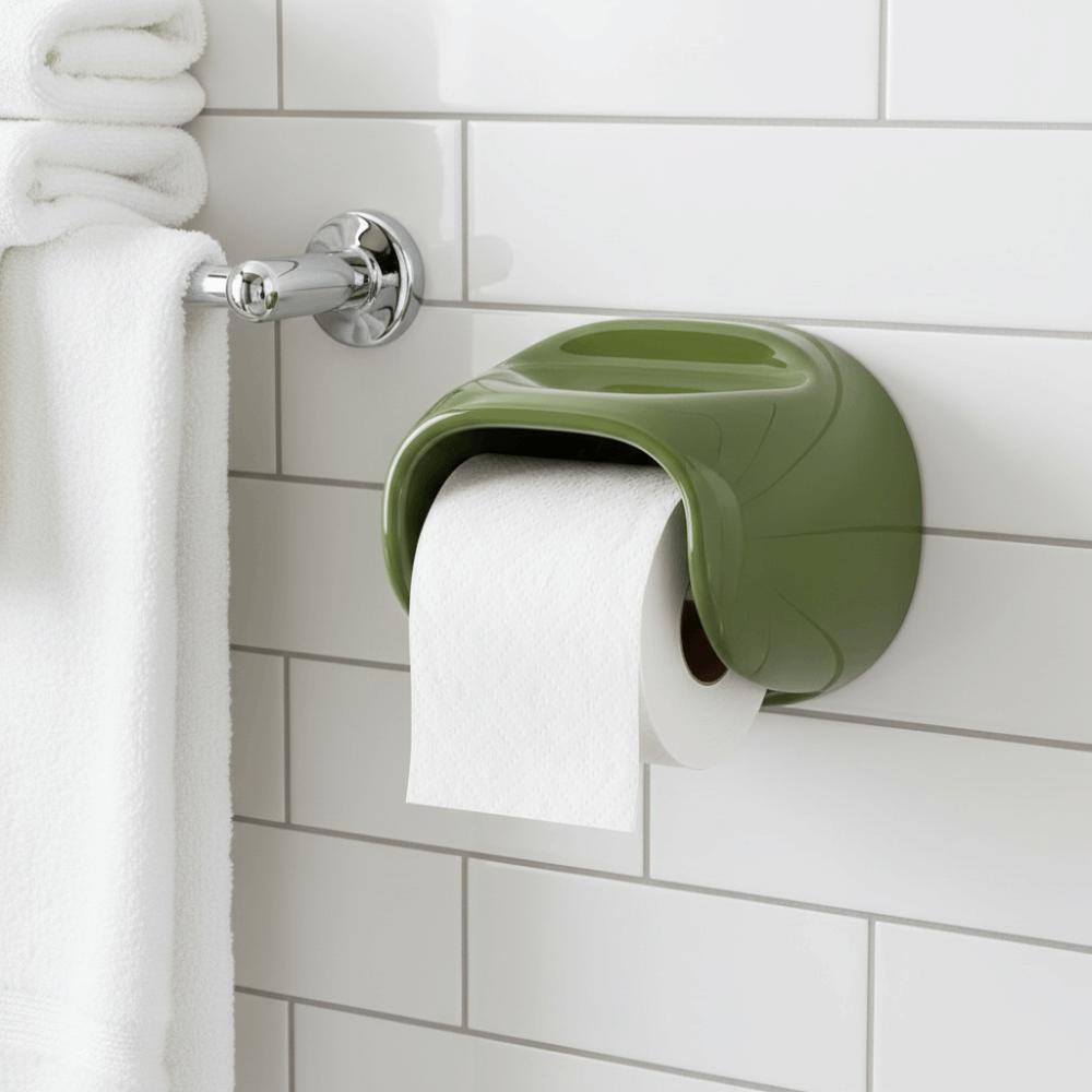 No Punching Bathroom Roll Holder Waterproof Toilet Paper Box Toilet Tissue Box  Restroom