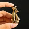 Copper Craft Brass Solid Cat Owl Statue Creative Animal Desk Ornaments Desktop Home Decoration Collectible Cute Statue Ornament