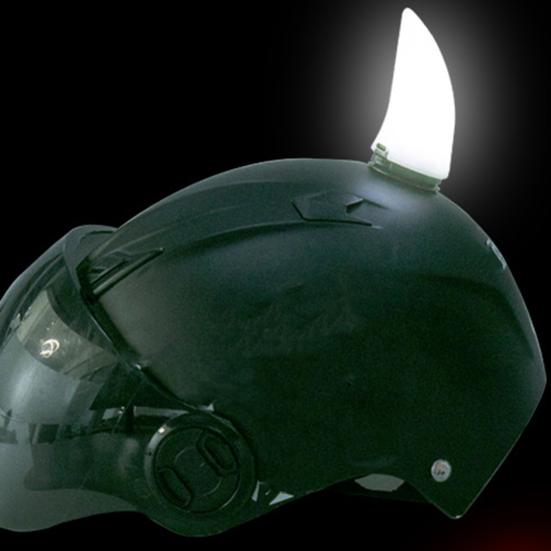 2 шт. Универсальное украшение для шлема с изображением демонов-рогов для ночной езды, персонализированные светодиодные фонари для шлема, перезаряжаемые через USB, украшение для шлема