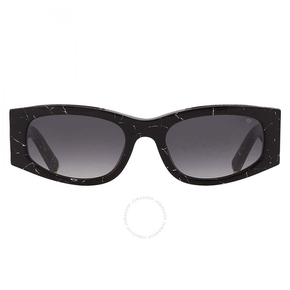 Philipp Plein Grey Gradient Oval Ladies Sunglasses Spp025s 0869 55