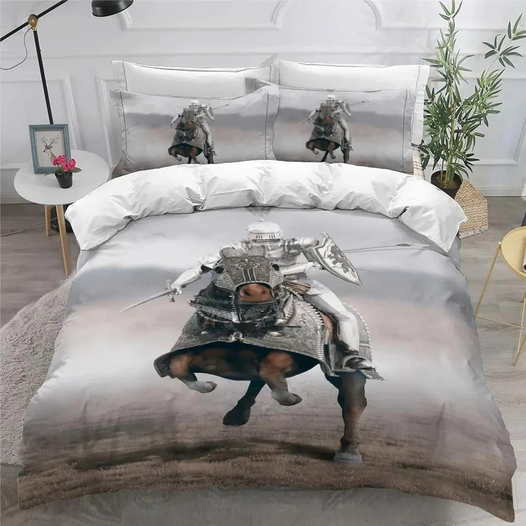3D Print Holy Knights Bedding Set Boys Girls Twin Queen King Size Duvet Cover Pillowcase Bed Boys Adult Home Textileextile