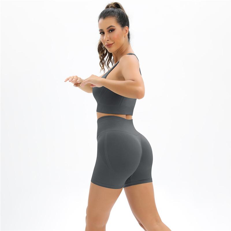 Бесшовные шорты для йоги Auroth, женский костюм для фитнеса, бюстгальтер с красивой спиной, быстросохнущая спортивная одежда для спортзала