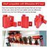 2/4/6Pcs Tool Holder Mount Compatible For M12 12V Drill Tool Hangers Abs Plastic Tool Battery Holder For Power Tool