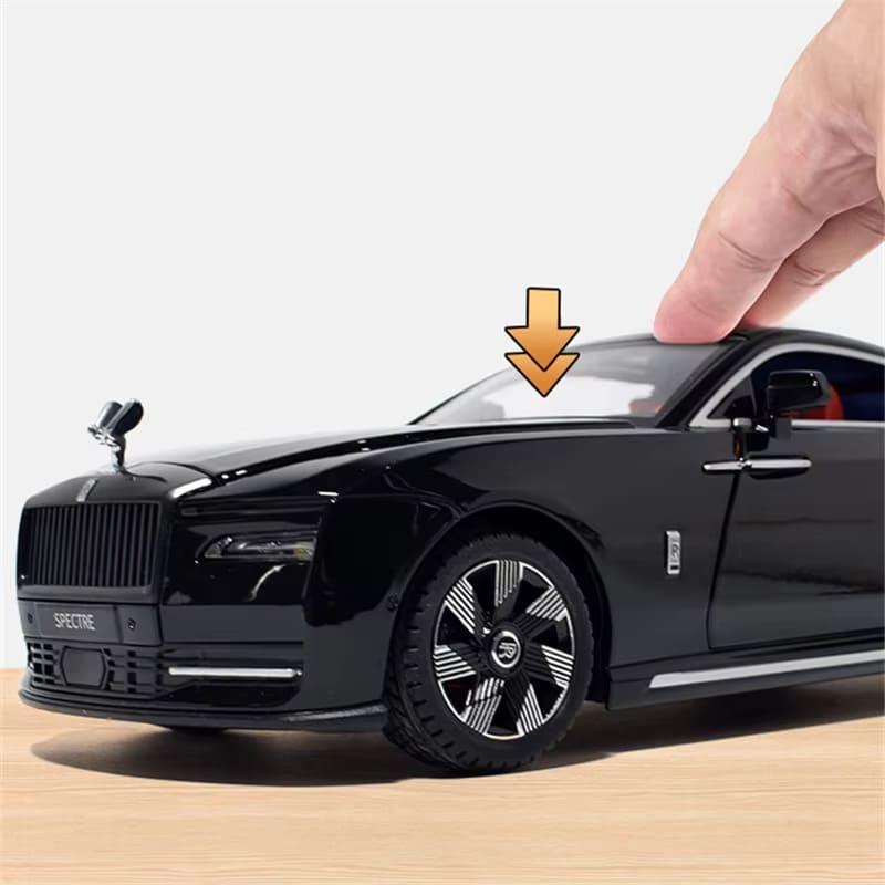 1:24 Rolls-Royce Ghost Alloy Luxury New Energy Car Model Die-cast Toy Car Metal Charging Car Model Sound and Light Pull Back Children's Toy Gift