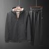 Men Cotton Winter Sporting Hooded Jacket Sweatshirt+Pants Sweatsuits 2PCS Tracksuit Men Clothes