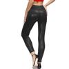 4 цвета кожаные леггинсы женские кожаные брюки на молнии сзади колготки