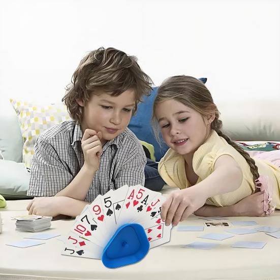 4 шт. Треугольные держатели для покерных карточек Маленькие ручки для детей и пожилых людей Артрит бумажные карты без помощи рук