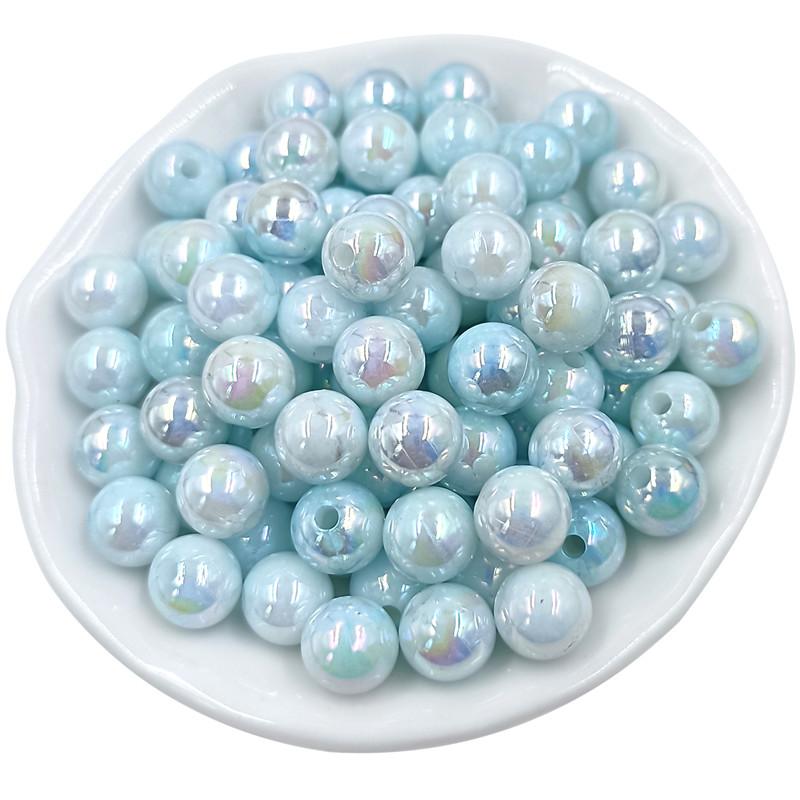 Товары для дома и вечеринок Ожерелье Круглые бусины Мода DIY Серьги Браслет Аксессуары ручной работы Ювелирные изделия Материал бусины AB Цвет 8/10 мм 50 шт. Двухцветный