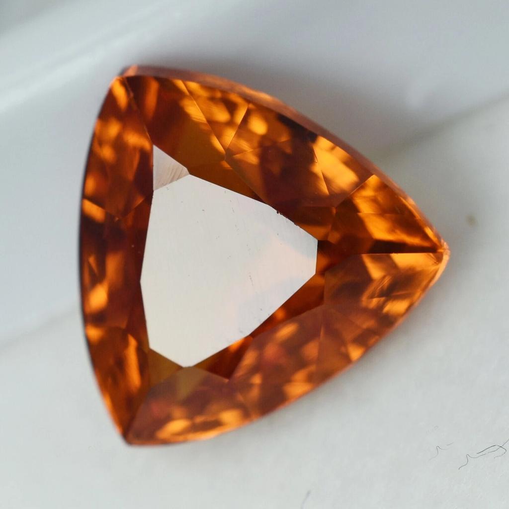 Natural Fire Opal Orange Mexican Trillion Cut 12+ Ct Beautiful Gemstone