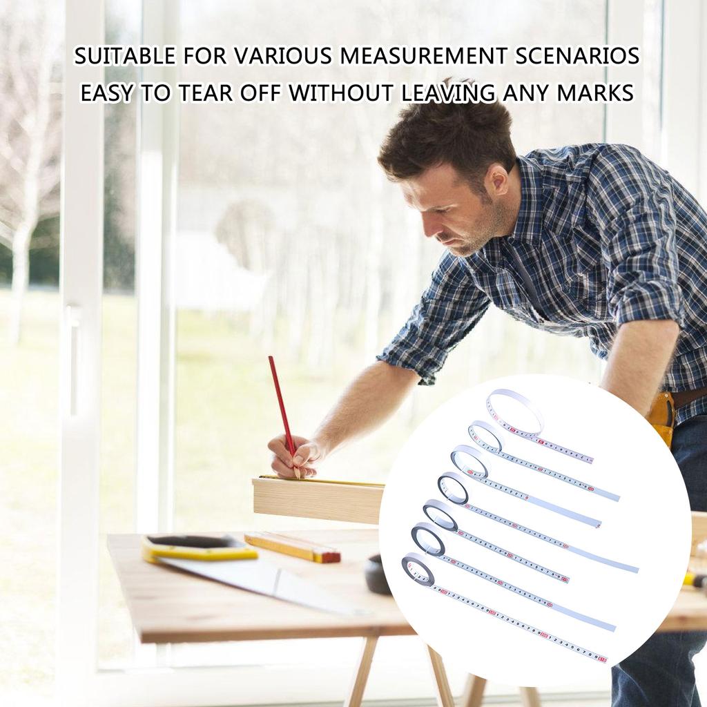 Самоклеящаяся измерительная лента Съемная самоклеящаяся измерительная лента Стальная метрическая рулетка для использования дома или в офисе