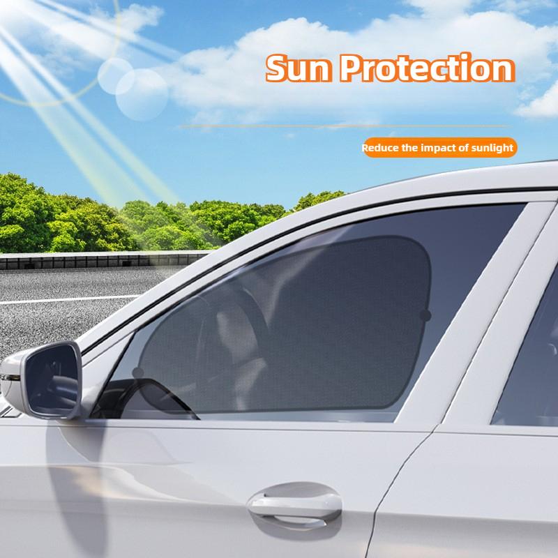 Car Sunshade Summer Black Mesh Side Window Sunscreen Sun Sun Shade Curtain Front Rear Back Sunshade UV Blocking Protection