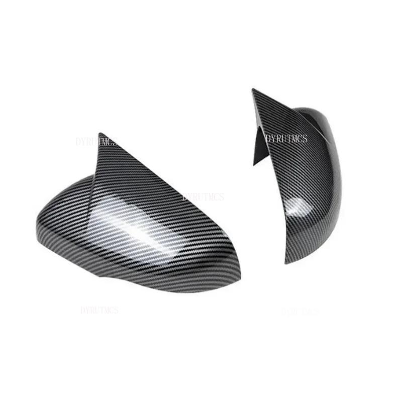 Car Sticker Rearview Side Mirror Cover Fit For Ford Edge 2015 2016 2017 2018 -2021 Wing Cap Rear View Case Trim Carbon Fiber