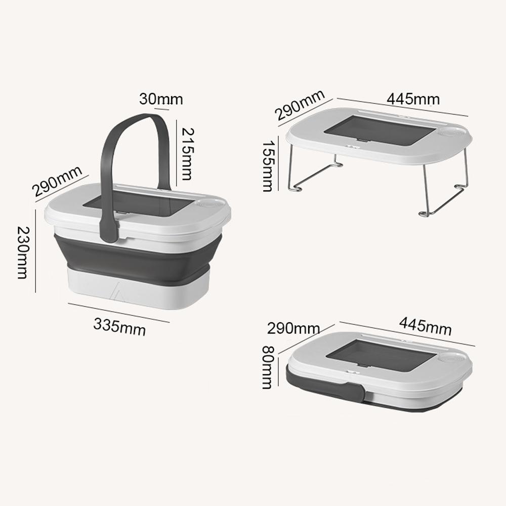 Складная корзина для хранения пикника и кемпинга большой емкости для барбекю на открытом воздухе, рыбалки, напитков и фруктов