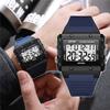 Новые мужские спортивные электронные часы Водонепроницаемые Ночная подсветка Большой экран Квадратные Для улицы Бег Кемпинг Студенческие часы
