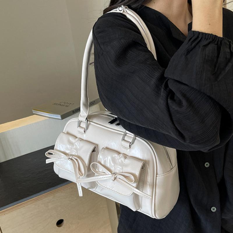 Модная сумка через плечо с бантом для женщин, кошелек и сумка через подмышку