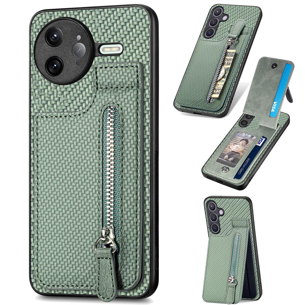 For Xiaomi Poco F7 Ultra 5G/Xiaomi Redmi K80 Pro 5G Case Leather Phone Back Cover with Zipper Card Holder Kickstand