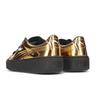 Puma Кроссовки Basket Platform Metallic Gold Женские Черные 362339-04